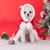 Abbigliamento per cani Costume per gatti Costume da Babbo Natale Divertente trasformato Pet Mantello natalizio Vestire vestiti Sciarpa rossa Mantello Puntelli Decor Scialle per cuccioli