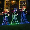 Dekorative Objekte Figuren Outdoor Weihnachten LED Drei 3 Könige Silhouette Motiv Lichtseil Dekoration für Garten Hof Jahr Party 231216