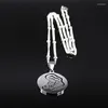 Pendant Necklaces Mom And Baby Stainless Steel Charm Silver Color Small Chain For Women Jewelry Bijoux Femme N3758S07