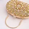 Bolsas de noche Bling Monedero Crystal Diamond Mujeres Cena Bolsa de embrague Moda Banquete Boda Fiesta Hombro Bolso Dinero 231216