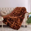 Blankets Double Thickening Throw Tie-dye PV Pile Blanket Designer For Sofa Lomb Wool Home Office Nap Portable