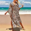 Mayo 2022 Yeni Kaftan Plajı Zebra Baskı Yılan Halk Mayo Kapak Kimono Plage Beach Cobe Femme El Elbise Sarong Elbise Plaj Giyim