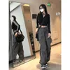 Y2K American MEW Trend Hiphop Prosty sznurka do sznurka Kobieta 2023 Retro Lose Casual Joker Multi Pieszerzy Szerokie nogi