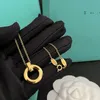 Merk hanger goud vergulde designer charme eenvoudige stijl lange keten sieraden dames nieuwe bruiloft verjaardag cadeau ketting met doos