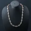 Chaîne cubaine plaquée en or rose 14k de haute qualité 10 mm Hip Hop Miami Cuban Link Chain VVS Lab Labor Grown Diamond Chain