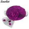 Womens Ladies Fascinators Formal Floral Netting Wool Felt Hat Cocktail Church Party Wedding Royal Ascot Event Winter Cap