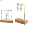 Jewelry Pouches Metal Earring Shelf Necklace Showing Stand Eardrop Display Studs Rack For Girls Make Up Desk Decoration