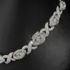 Pendant Necklaces Hip Hop Jewelry Men Fashion Iced Out CZ Necklace Custom 15MM Sauron Eye Design Cuban Link Chain Women Accesional 231216