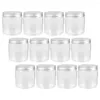 Storage Bottles 12 Pcs Aluminum Lid Mason Jars Small With Mini Clear Container Seal Lids Honey Sealed Pet Plastic Glass