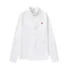 AMIS Paris Men Shirt Designer koszule męskie damskie modne pasiaste miłosne serce haft krucha koszula zwyczajna prosta luźna lapa z kapturem serc 449