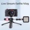 Hållare xsg2 vlog lite mini stativ med 360 ° bollhuvud kallsko selfie stick tablett stativ för kamera iphone android telefon dslr