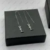 Pendientes de perlas para mujer, pendientes con letras, aros de moda, pendientes para fiesta, boda, colgante en Y, pendientes clásicos dorados y plateados 2260M