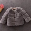 Para baixo casaco bebê meninas casaco de pele do falso inverno crianças meninas manga longa jaqueta de natal quente crianças meninas casaco de neve meninas outerwear roupas 231215