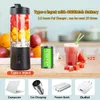 Herramientas de frutas y verduras Botella portátil Licuadora Jugo fresco eléctrico Mini exprimidor Mezclador de batidos recargable Máquina para hacer 231216