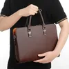 Laptop -väskor Dutrieux Business Leather Men portfölj för make axelväska man 14 "15" portföljer stora kapacitet män s handväska 231216