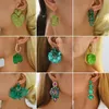 Висячие люстры зеленой серии, блестящие геометрические серьги для женщин, роскошные необычные висячие кисточки, Pendientes, модные женские украшения 231216