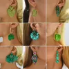 Dangle Chandelier Green Series Shiny Geometric Earrings For Women Luxury Unusual Hanging Tassel Pendientes Fashion Femme Jewelry 231216