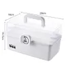 Plastic Tier Medicine Boxes Storage Box Large Capacity Drawer Sundries Organizer Folding Medicine Chest Storage First Aid Kit X070283P