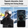 Fietspetten Maskers WEST BIKING Warm Winter Tactische bivakmuts Magnetisch 3D ademend masker Fietsen Skiën Jagen Volledige gezicht fleecehoed Wandelkap 231216