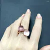 Cluster-Ringe 2 teile / satz Ring gestapelt Mix Farbe Kristall 30 Farben Candy Style Schmuck Geburtstagsgeschenk für Frauen