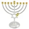 Bougeoirs Bougeoir pour Hanukkah Vintage classique géométrique chandelier support contient 9 bougies décor à la maison pour les événements banquets 231215