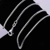 Boîte de collier en argent sterling 100, 100 pièces, 4mm, 925 pièces, chaînes à maillons, bijoux 16 18 20 22 24 26 28 30 8 tailles au choix 218B