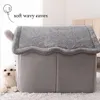 Perreras Plumas Gato Cama para perros Cama para dormir para mascotas plegable Casa para gatos extraíble y lavable Perrera para casa para perros Nido para gatos en interiores 231216