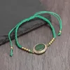 Link pulseiras requintado mão-tecido ajustável virgem maria manguito corrente personalizado clássico religioso amuleto mascote acessório