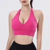 Sutiãs yoga esportes sutiã roupa interior à prova de choque sexy spandex suor absorvente ginásio elástico mulheres top sportswear 231215