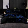 Conjuntos de cama Conjunto de luxo preto capa de edredão 228x228 com fronha 245x210 colcha atmosfera de alta qualidade extra grande folha de cama