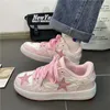 Klädskor y2k trendig 2023 stjärna sneaker s rosa platt flickor yK2 modedesigner sport kvinnlig hiphop grunge 231216