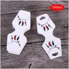 Astucci per gioielli, borse Astucci per gioielli 100 pezzi Stampa Collana Carta Bracciale pieghevole Display Hang Tag Consegna gioielli Gioielli P Dhe2X