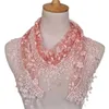 Scarves Lace Elegant Ladies Floral Triangle Scarf Women Kerchief Flower Hollow Headscarf Bib Fringed Neckerchief Girls Color S M3X0