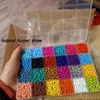 Charms 2 3 4mm glazen rocailles sieraden maken Kit kralen voor armbanden Bead Craft Kit Set, glas zaad brief alfabet Diy kunst en ambacht