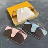 Fashion Leather Designer Glasses Bag Pendant Blue Pink Creative Glasses Box For Women Keychain Charm Myopia Gereglasses Case Packag3205