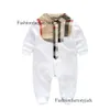 2023 Designer Baby Body scozzese Set di vestiti (con cappello) 0-1 anni 100% cotone Body neonato Body a due pezzi Pantaloni tuta