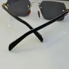 Vintag Dsignrs zonnebril voor vrouwen en Mn 7109 Styl Rimlss Cutting Dsign Uv400 Protctiv Lnss Simpl Outdoor Squar Yglasss Com met origineel