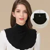 Halsdukar nacke täcker falska krage kvinnor polyester jersey hijab ramadan muslim mode inner cap turban islam kläder modal turtleneck