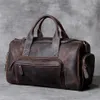 Travel Bag Fashion Man Designer Business Trip For Outdoor Genuine Leather Shoe Duffle Bag Male Coffee Black316P