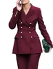 Women's Suits Blazers 2023 Plus Size Women Pure Color 2 Pcs Set Notch Lapel Party Office Work Fashion Business Lady Blazer With Pants 231215