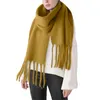 Sjaals Dames Winter Verdikte Macaron Warme Sjaal Effen Kleur Grote Gevlochten Sjaal Uncharted Sheer