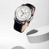 ساعة Wristwatches Fashion Men's Watch Luxury Three-Eye Run Seconds متعددة الوظائف التوقيت الأعمال الترفيه