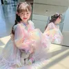 Girl's Dresses Christmas party outfit girls dress autumn princess kids sweet baby girl gauze Lolita style 231215