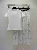 ブランド女性ドレスデザイナーレディース服サマンTシャツファッションレターロゴ印刷半袖ガールシャツの女性ハイウエストハーフスカート12月15 11