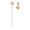 Ohrstecker Koreanische Vintage Blume Weiße Perle Lange Quaste Tropfen Für Frauen Gold Farbe Modeschmuck Luxus Hängende Anhänger