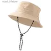 Szerokie brzegowe czapki wiadra czapki 2023 Mężczyzna na świeżym powietrzu boonie kapelusz dorosły Słońce C la plażowy czapkę czapkę solid kolorowy hatsl231216