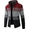 Herrtröjor Autumn Winter Warm Zipper Cardigan Man Casual Knitwear Sweatercoat Male Clothe 231216