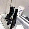 Aquazzura ha puntato i tacchi alti di punta in pelle scamosciata stivali caviglia con tacco da donna con bottini di moda designer di lusso slittamento scarpe da festa serata per feste factory footwea