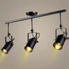 Loft Vintage LED-Schienenleuchten Schmiedeeisen Deckenlampen Kleidung Bar Spotlight Industrieller amerikanischer Stil Rod Spot Lighting310I