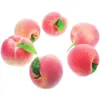 Party Decoration 6 PCS Artificial Fruit Peach Foams Store Model Modeller Little Mini Decor Fake Prop Children Toys